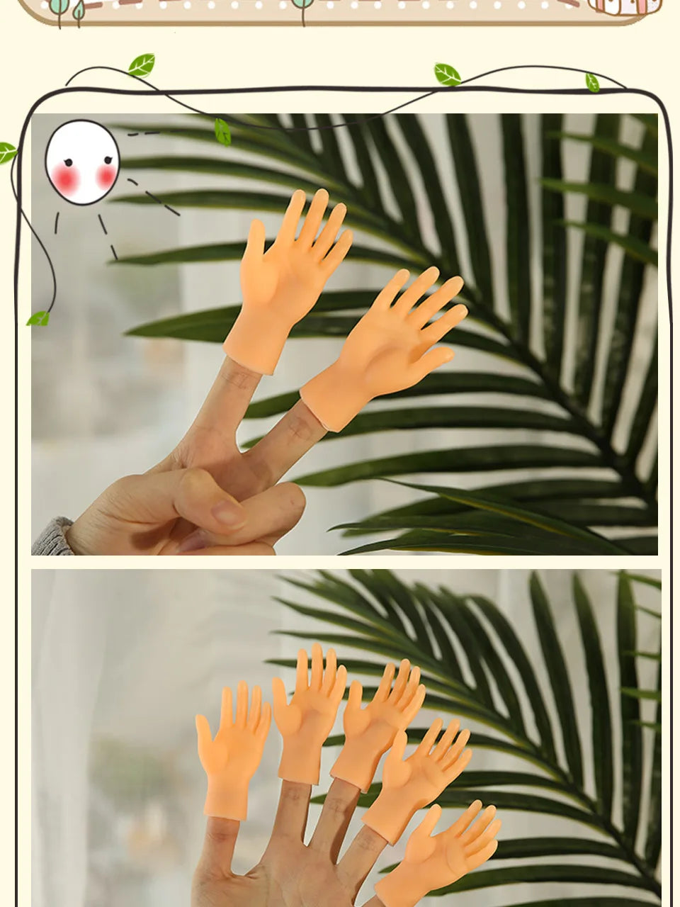 Adult Kid Novelty Toys Funny Mini Hands Creative Finger Fidget Toys Soft Small Hand Tease the Cat Pet Toy Halloween Gift