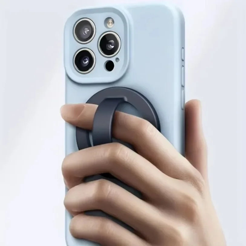 Magnetic Phone Ring Holder Grip Attachment Removable Magnetic Phone Ring Waterproof Liquid Silicone for iPhone & Android Cases