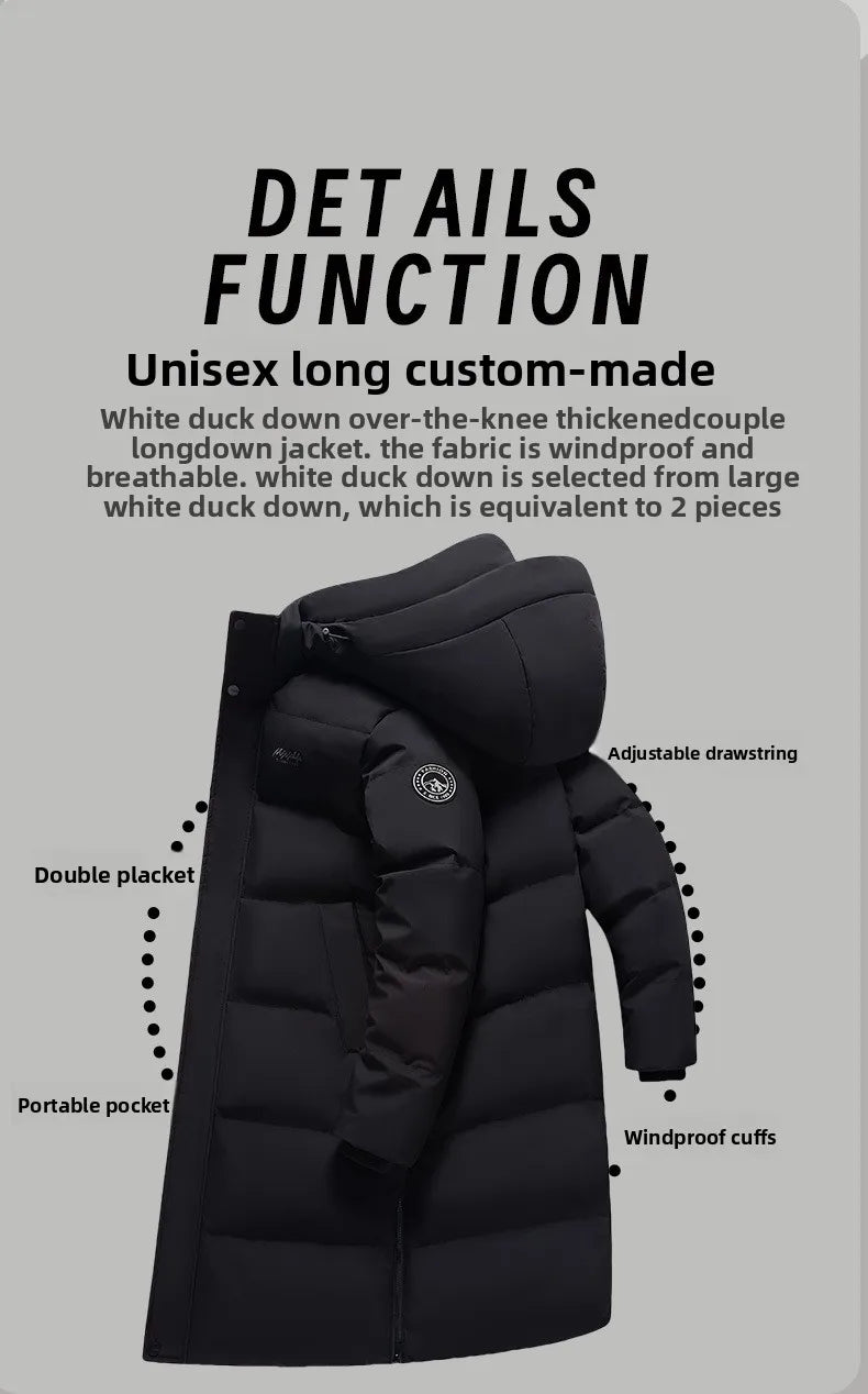 Canada Fashion Winter Jackets for Man Down Parka Coat Man White Goose Down Jacket Hooded Warm Thick Long Puffer Jacket HXY252