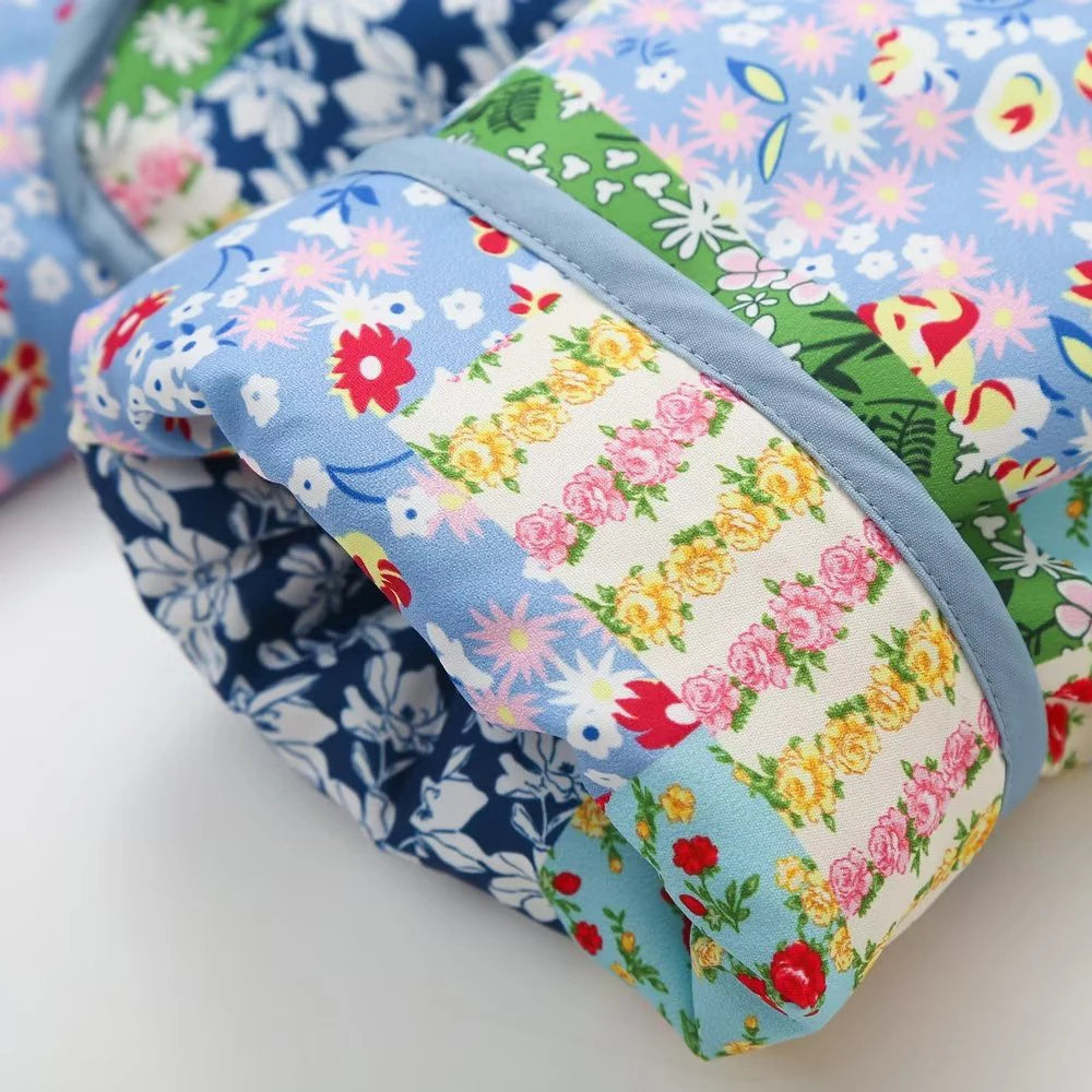 Women Cotton Jackets 2025 Autumn Winter Female Floral Printed Quilted Coats Thicken Warm Cardigan Lady Elegant Chic Outerwear