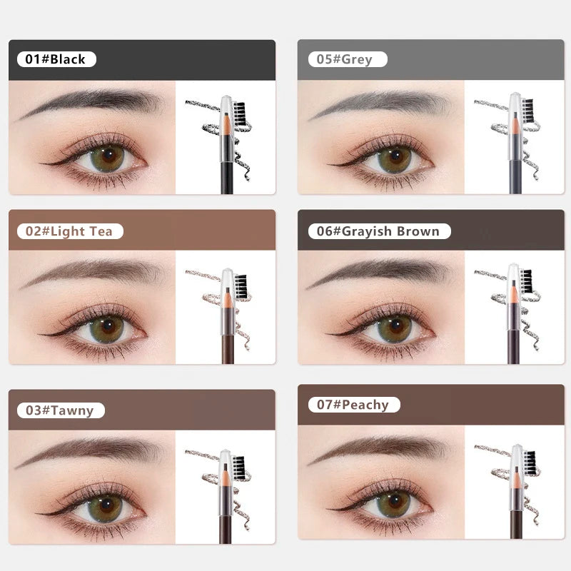 1PC Eyebrow Pencil Tattoo Waterproof Eye Brow Pencil Tint Makeup Cosmetics 6 Colors Microblading Long Lasting Eyebrow Pen
