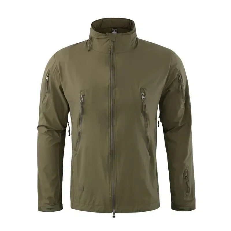 Men Jacket Hooded for Running Hiking Climbing Outdoor Sports Thermal Cycling Clothes 2024 Autumn Windproof Apparel Riding Jacket