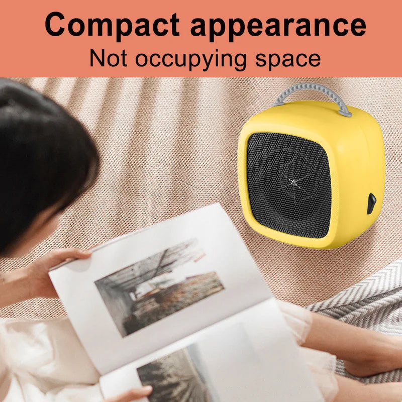 Mini Desktop Fan Heater Button Switch With Handle Household Small Heater Winter Heating Warmer Power Office Dedicated Heater