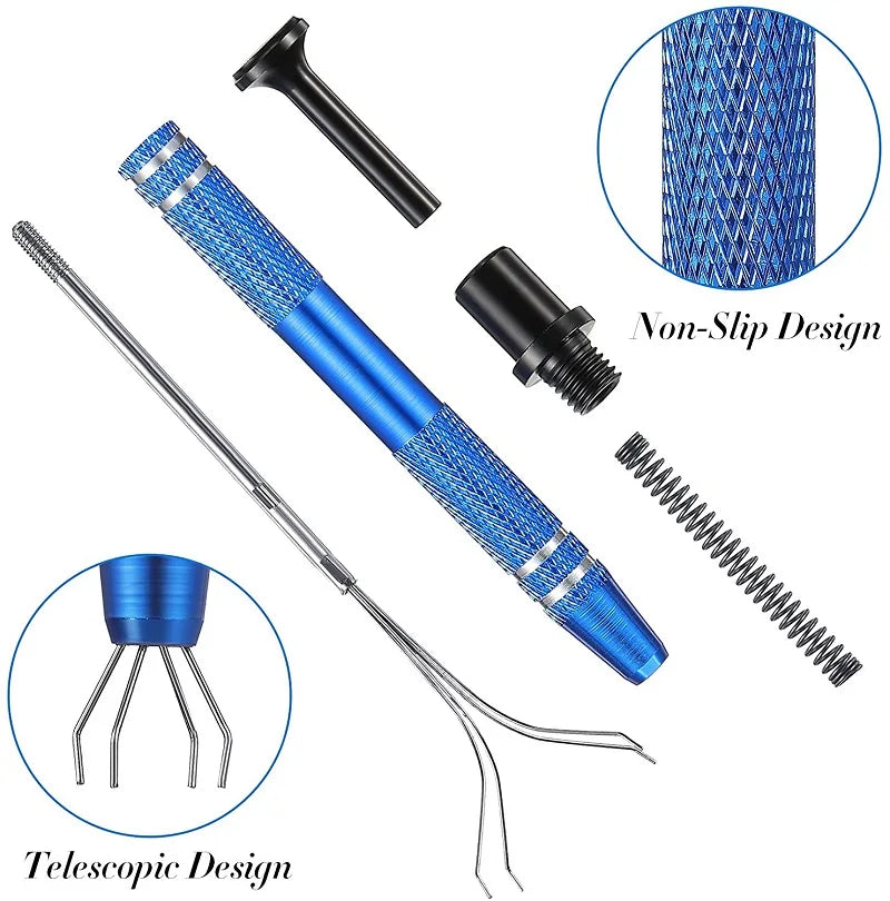 Electronic Component Grabber Four Claw IC BGA chip gripper Extractor Screw Picker Pick Up pen Electronic Repair Hand tool