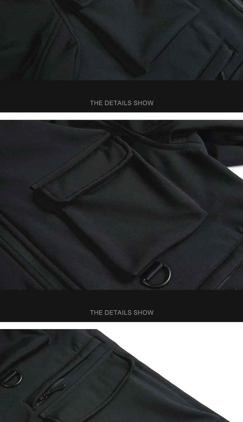 Hiking Jacket Uniform Wool Work Suit Winter Men's Waterproof Jacket Trousers Work Protective Clothing Warm Camouflage Outdoor