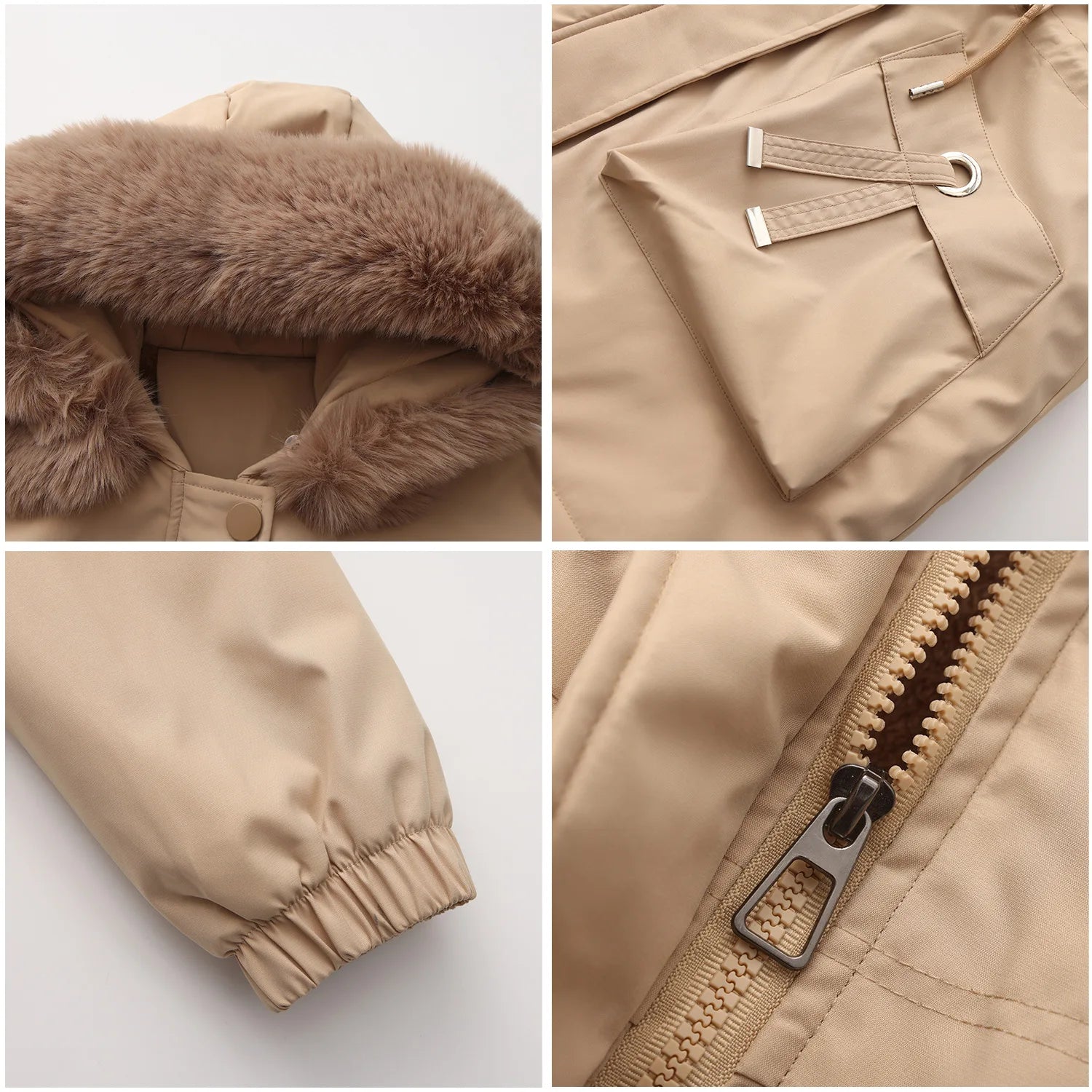 Women's Jacket Large Size Winter Down Jackets Coats Parkas Thick Warm Fur Hooded Woman padded Puffer Jacket Outerwears HWY271