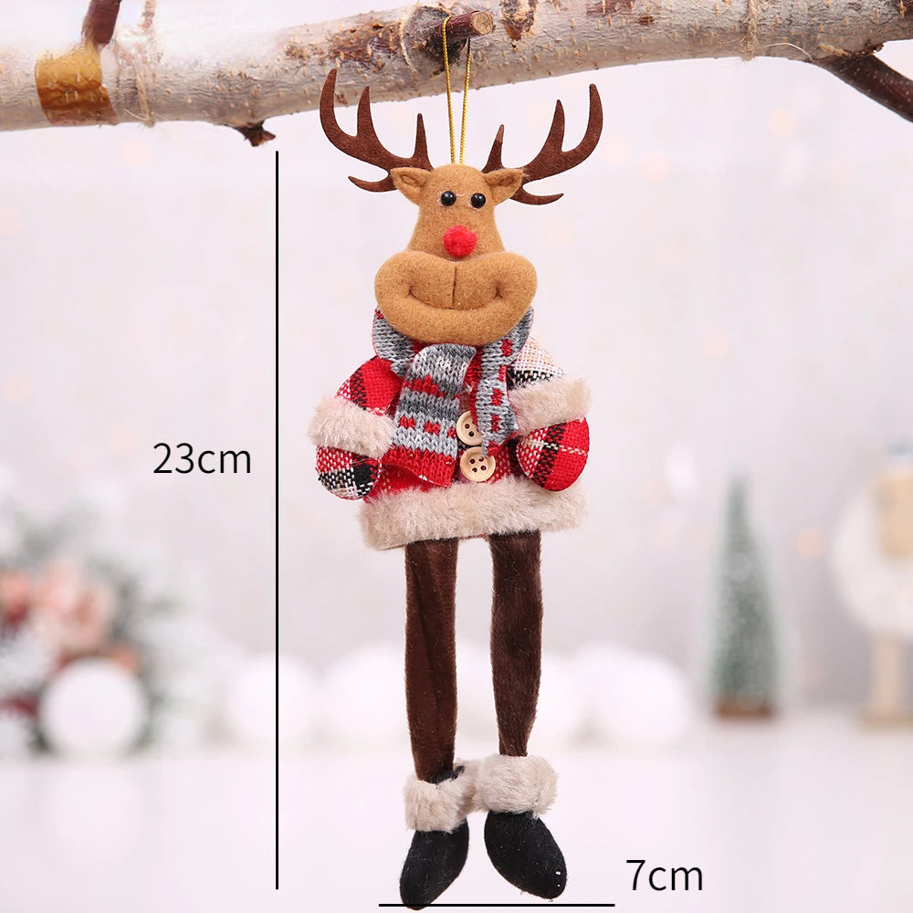 New Year 2022 Christmas Tree Decorations Cute Dolls Pendant Navidad 2021 Home Decor Christmas Tree Ornaments Xmas Gift