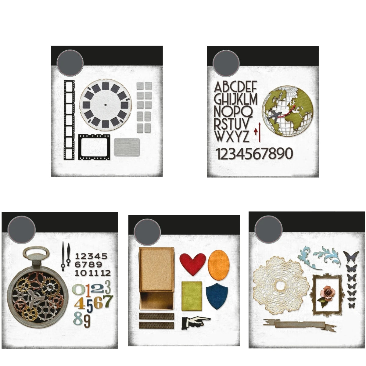 Halloween Retro Clock Decoration Metal Cutting Dies And Stamps Stencils for DIY Scrapbook Photo Album Paper Card Decorative