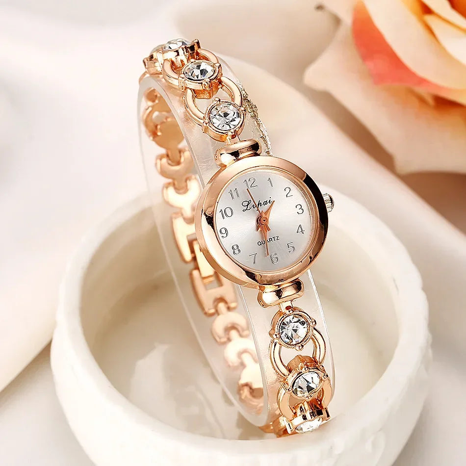 Women Watches 2025 Luxury Brands Stainless Steel Crystal Bracelet Wrist Watch Fashion Ladies Dress Reloj Mujer Montre Femme