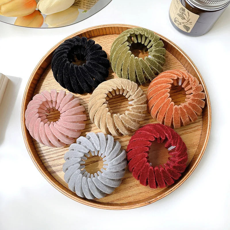 Women Bun Hair Claw Velvet Bird Nest Expanding Hair Accessories Horsetail Buckle Hair Clips Female Ponytail New Headwear Hairpin