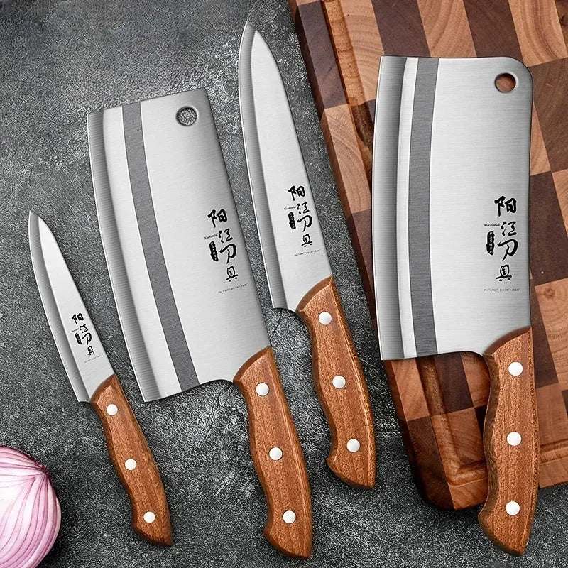Kitchen knife for Chef, stainless steel forging, household knife set Kitchen super fast sharp slicing knife, kitchen accessories