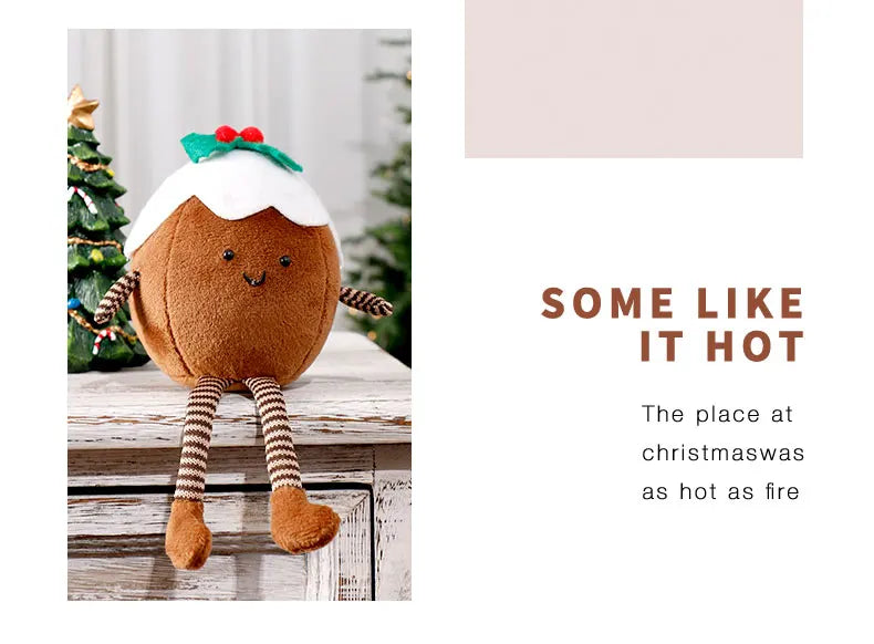 Christmas Decorations Christmas Tree Wreath Cake Wreath Shaped Plush Doll Ornament Holiday Decoration Home Decor for Christmas