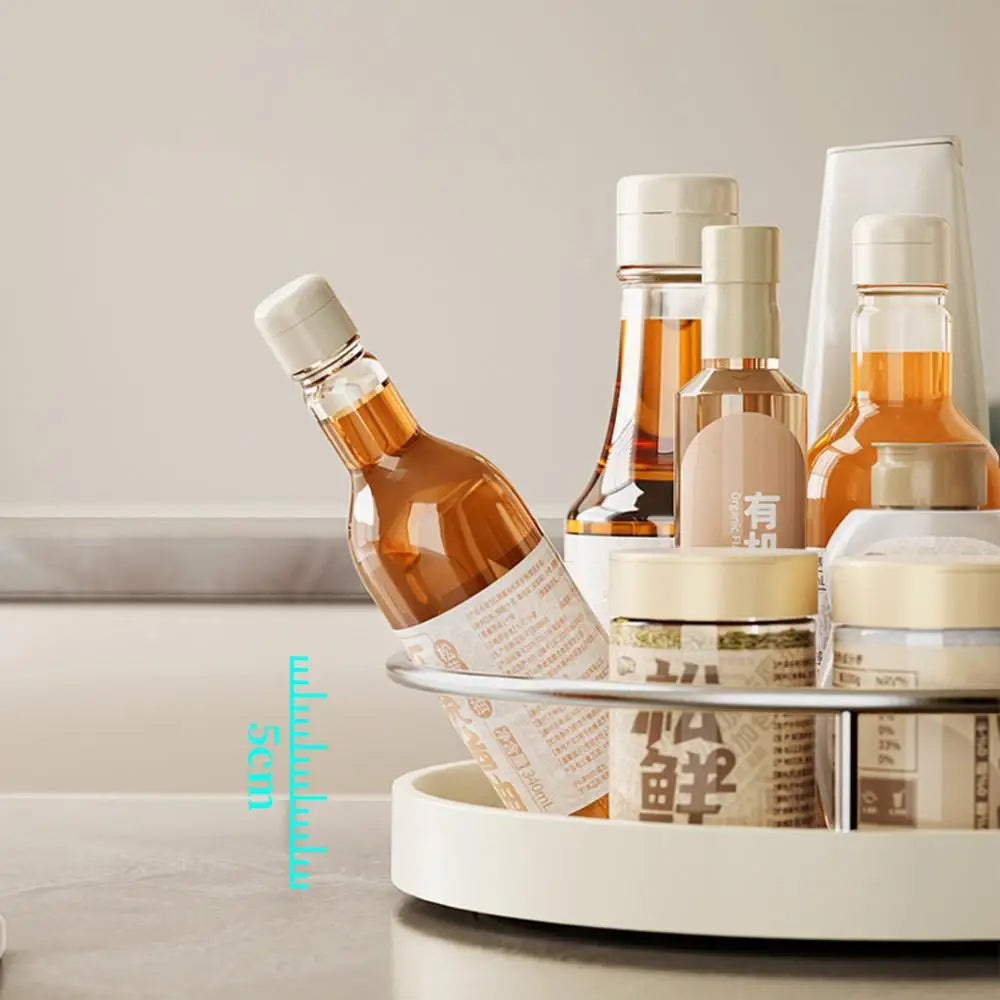 Kitchen Turntable Organizer Rotating Tray Organizer Kitchen Countertop Refrigerator Cupboard Kitchen Countertop Organizer