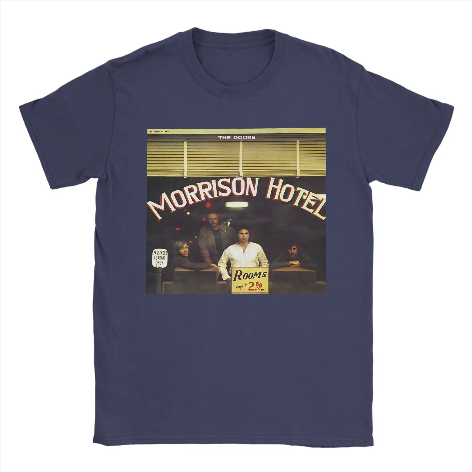 Men's T-Shirts The Doors   Retro Band 60s Vintage Leisure Cotton Tees Short Sleeve  T Shirts O Neck Tops New Arrival