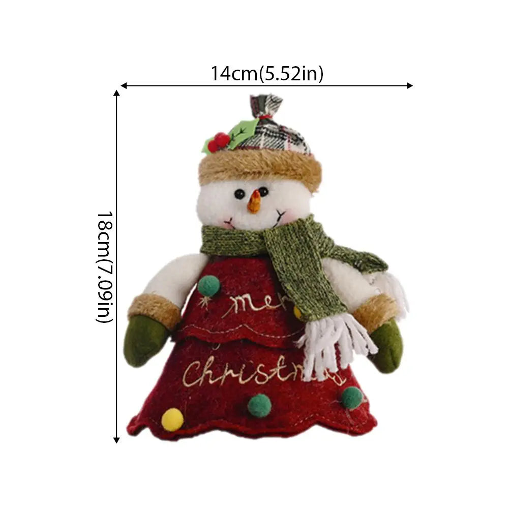 Christmas Xmas Plush Doll Tree Ornaments Kids Gift New Year Holiday Season Home Festive Decorations Practical Christmas Decor