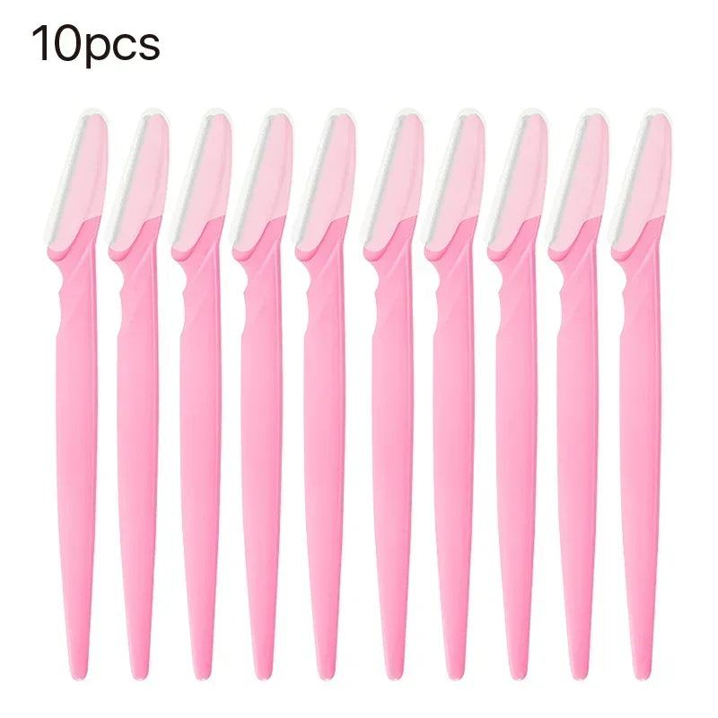 5-100PCS Wholesale Eyebrow Trimmer Blade Shaver Portable Face Razor Eye Brow Epilation Hair Removal Cutters Safety Razor