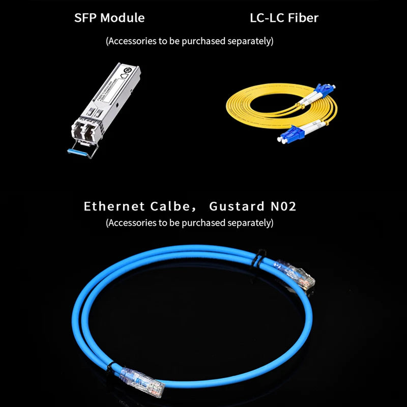 Gustard N18 N18pro SFP Gigabit Optical Module 1Meter LC-LC Fiber Optical Cable For Network Ethernet Switch SFP+10M/100M/1000M