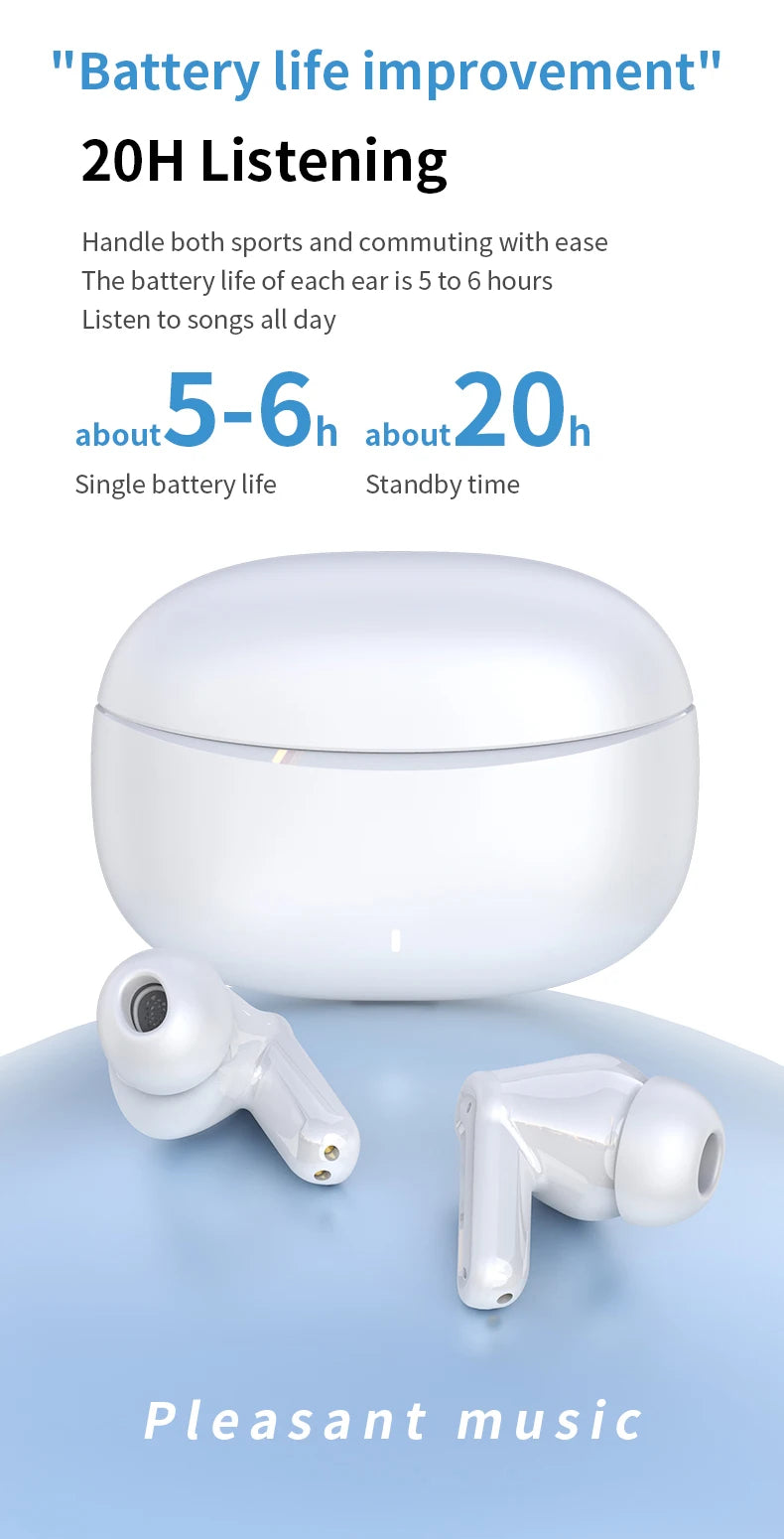 Earphone bluetooth Bluetooth headphonesTWS wireless Bluetooth earphones with long battery life, in-ear design, Bluetooth 5.6