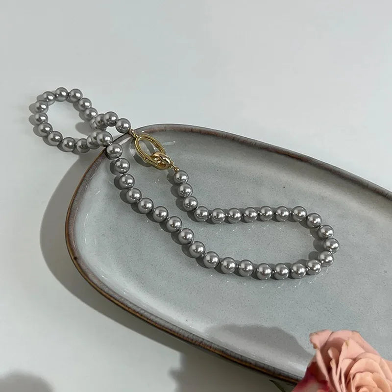 Modern Jewelry Elegant Temperament One Layer Bead Necklace For Women Female Gift Simply Design Accessories 2025 Trend New