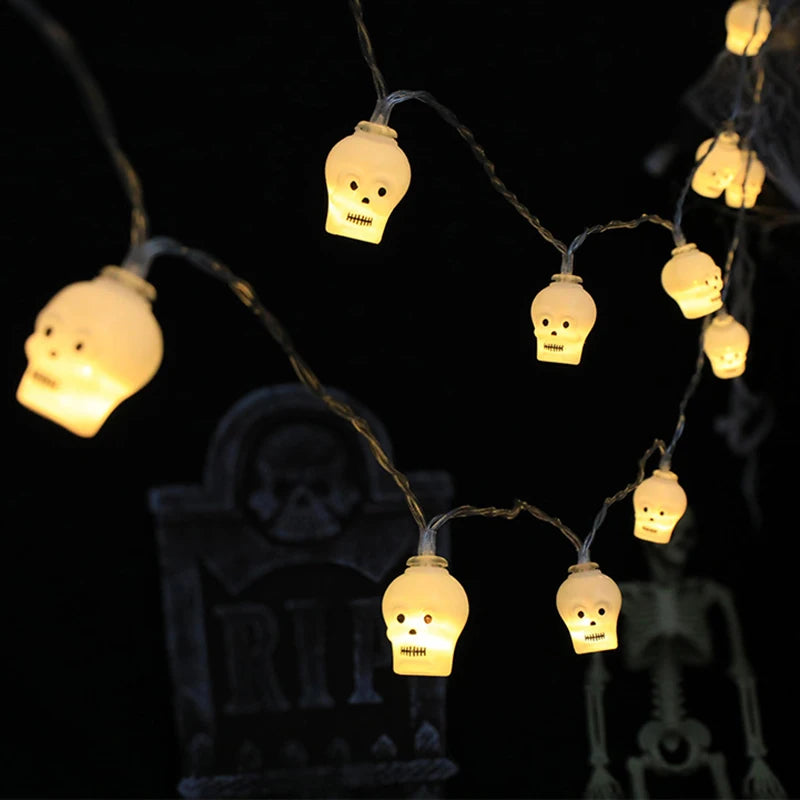Halloween Decoration String Pumpkin Skull Head Eyeball Shaped Lamp String Trick Or Treat Lantern Horror Halloween Day Led Light