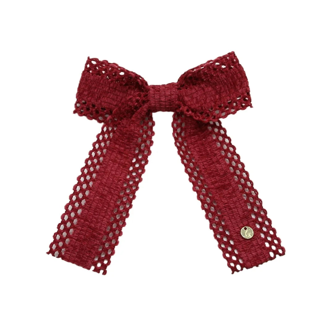 AP New winter Wine Ruby floral bow elegant headband fashion children hairband hair accessories baby clip OEM