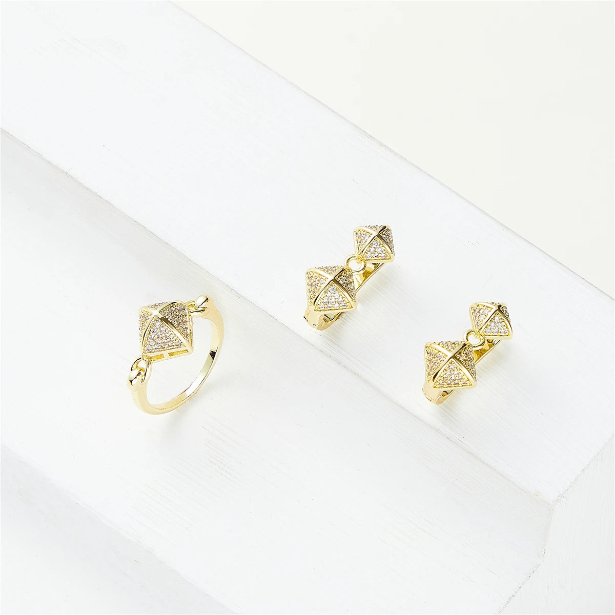 June 2023 Jewelry Set Gold Necklace Earrings women's rings Brida jewelry set holiday gift Moroccan gold jewelry set