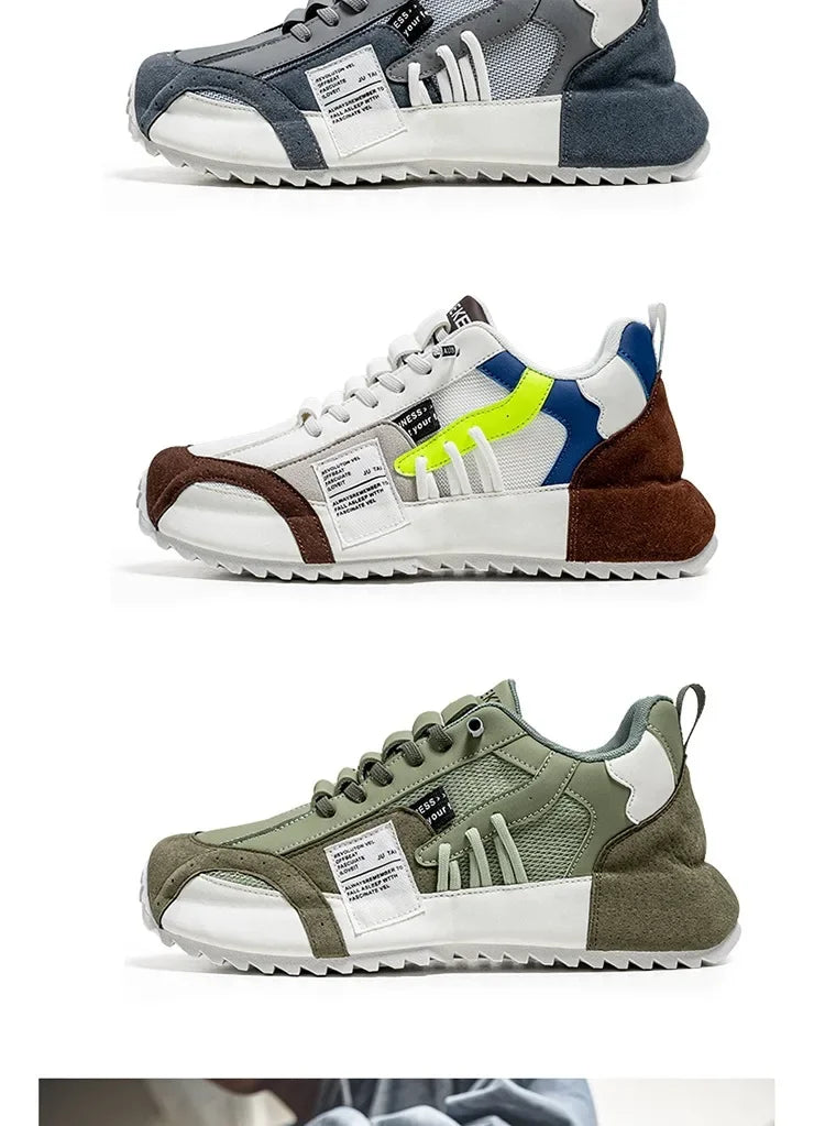 Shoes for Men Casual Sports Trend Designed Personality Elastic Band Vulcanized Shoes Men Sneakers Comfortable Breathable Shoes