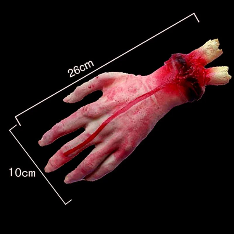 Halloween Props Horrible Blood Broken Fake Limbs Fingers Legs Arm Feet Latex Tricky Toys For Haunted House Decorations