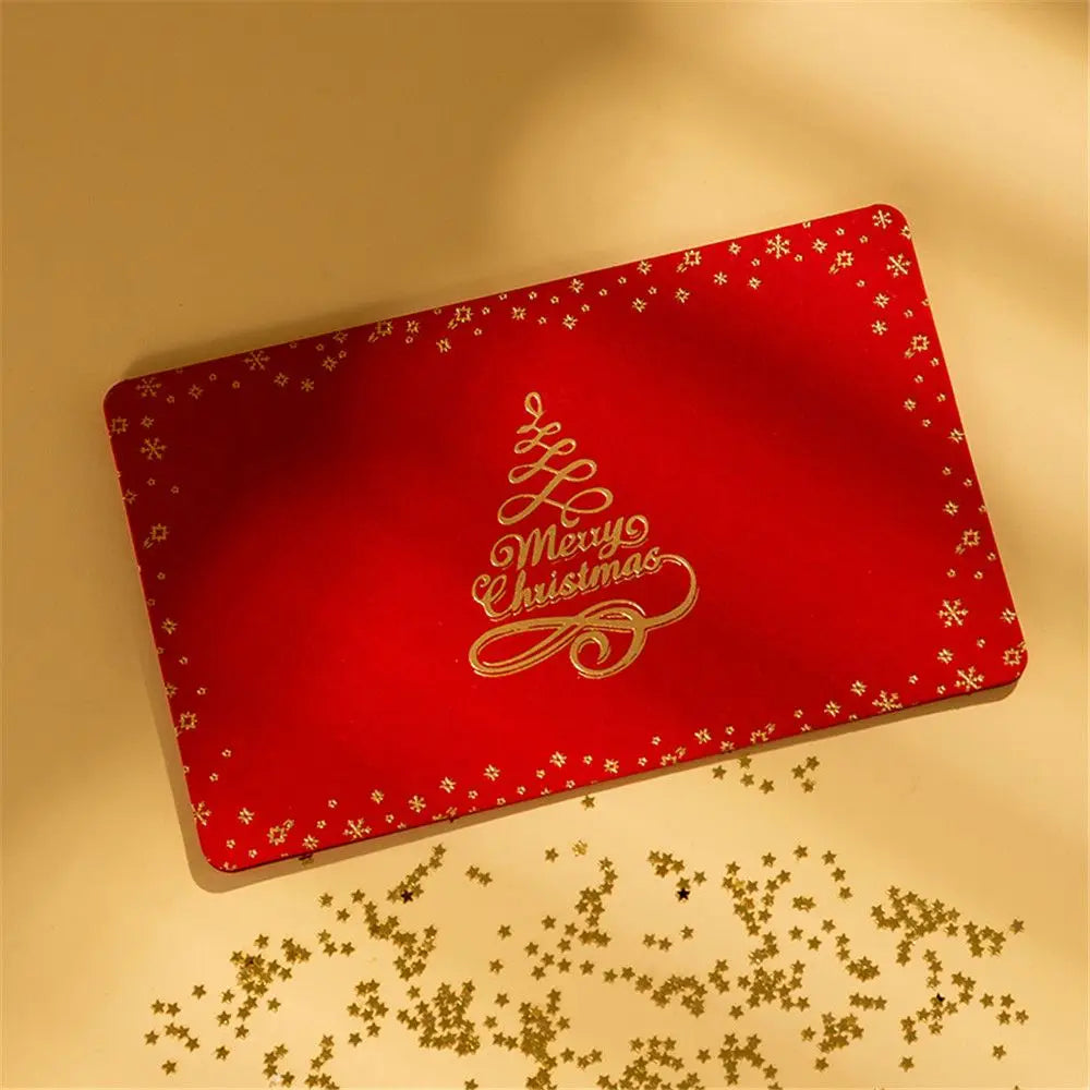 Birthday Party Supplies Best Wishes Thanksgiving Message Card Christmas Greeting Card Blessing Bronzing Merry Christmas