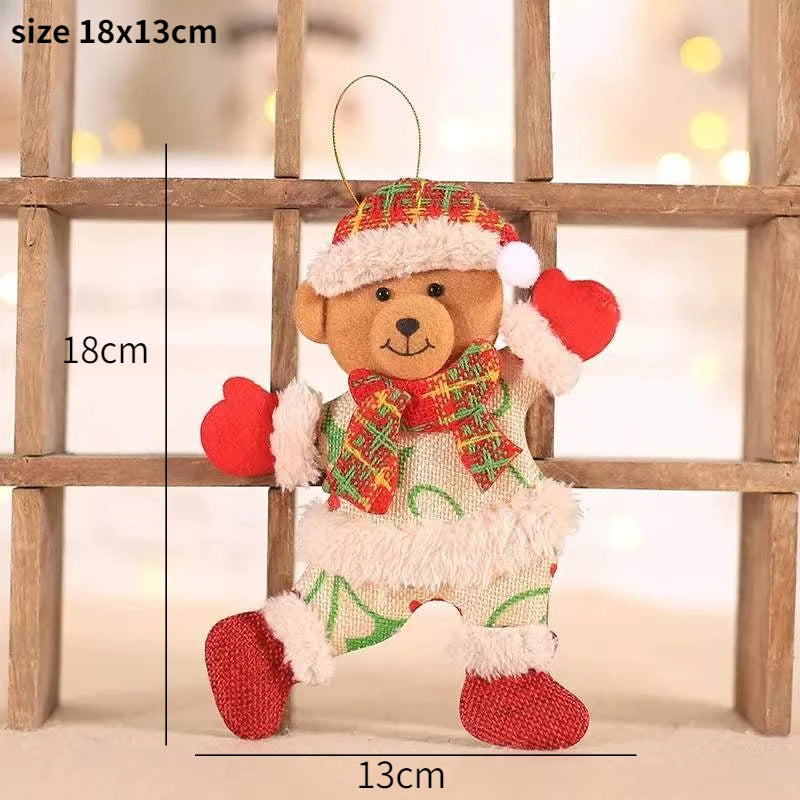 New Year 2022 Christmas Tree Decorations Cute Dolls Pendant Navidad 2021 Home Decor Christmas Tree Ornaments Xmas Gift