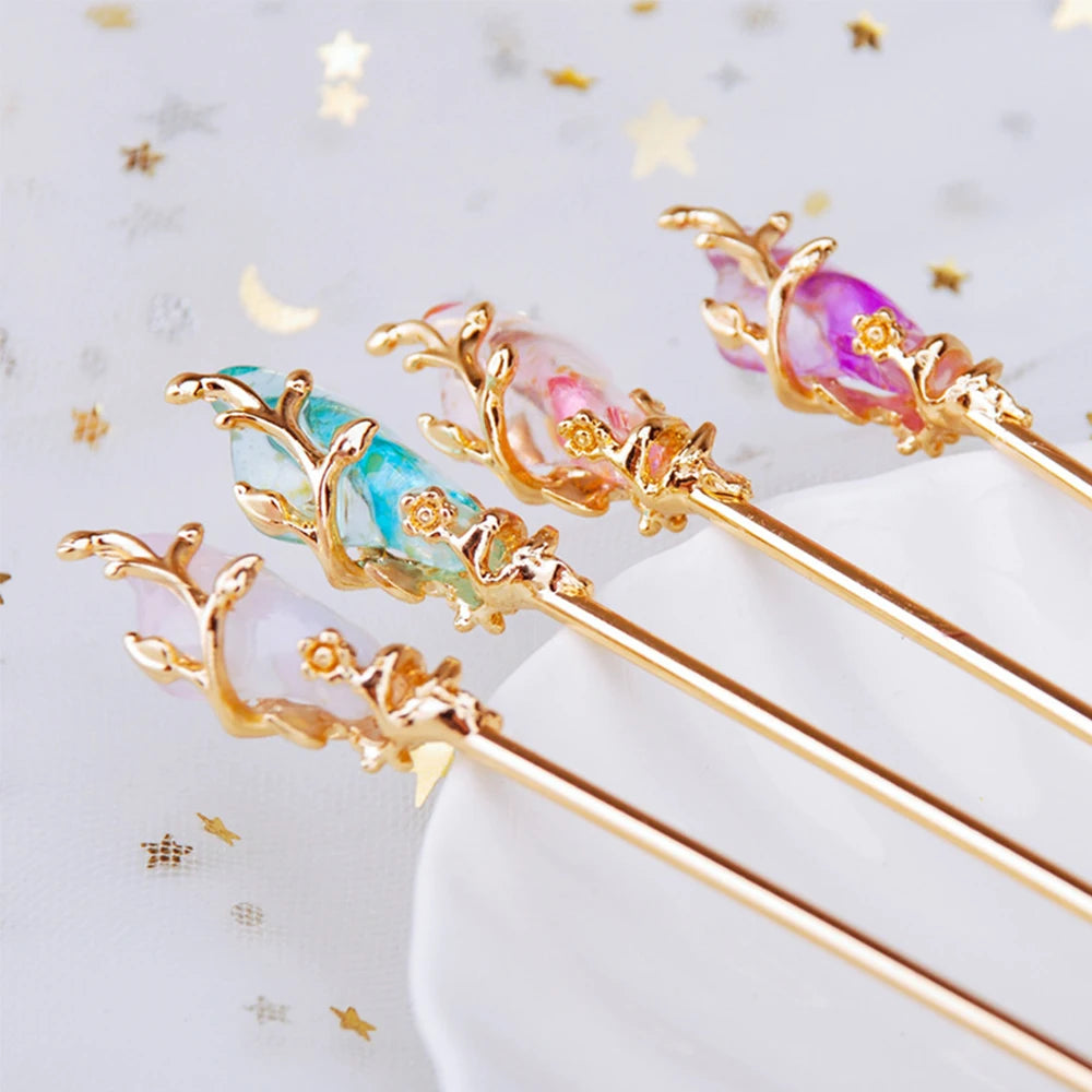 Female Women Hanfu Accessories Rhinestone Chinese Style Metal Hair Accessories Hair Chopsticks Hair Stick Metal Hairpin