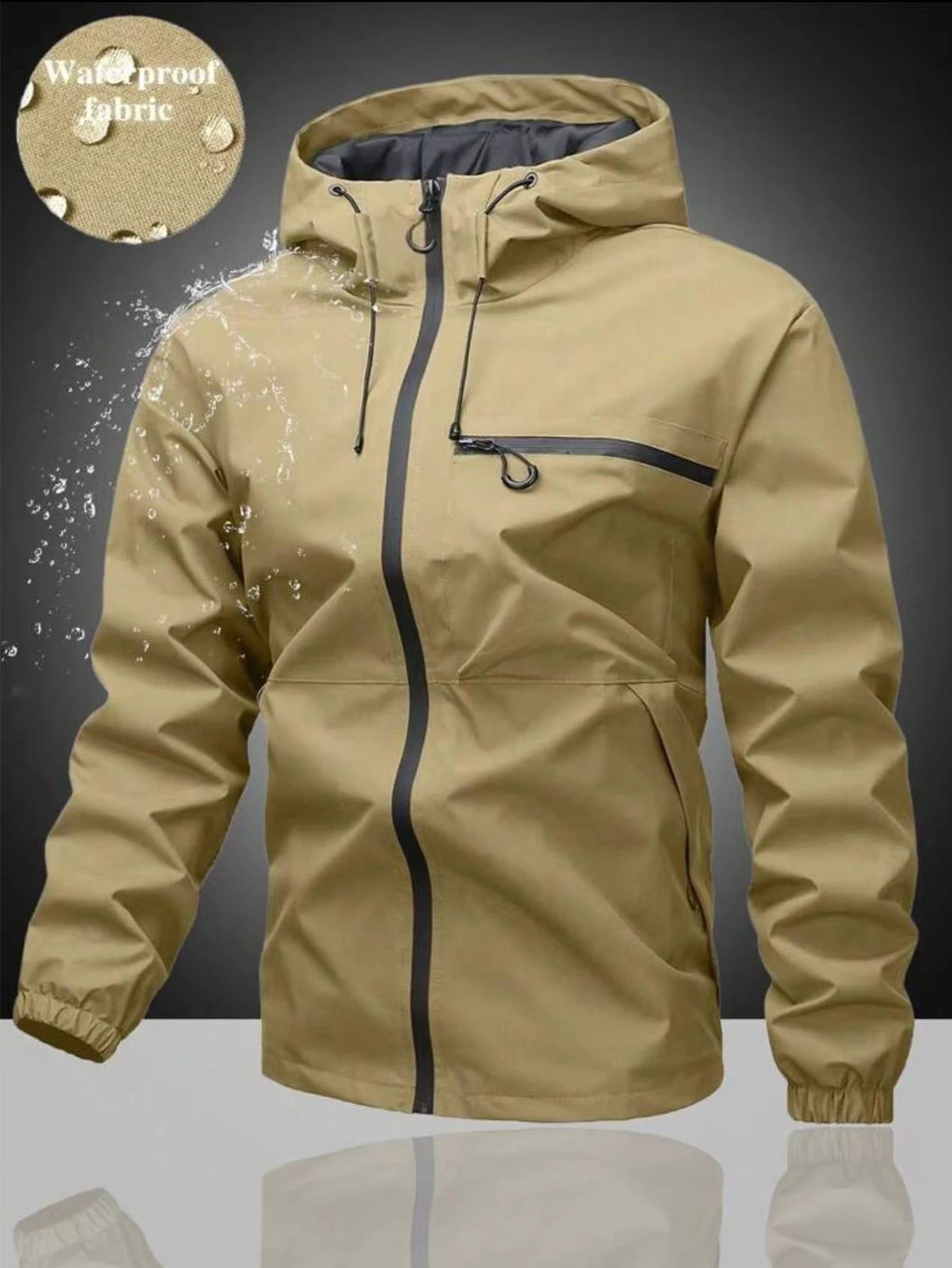 Men's Jacket Men's Long-Sleeved Hoodie Men's Casual Fashion Jacket Men's Coat Long-Sleeved Jacket