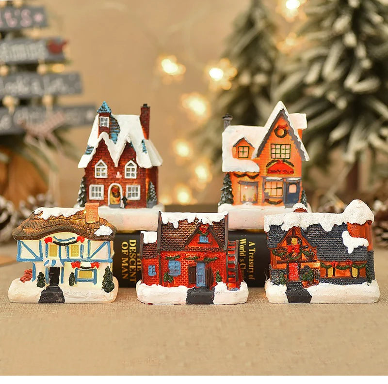 Christmas House Light Decorations For Home Ornaments Kids Xmas Gift New Year 2024 Navidad Decor Bedroom Night Light With Battery