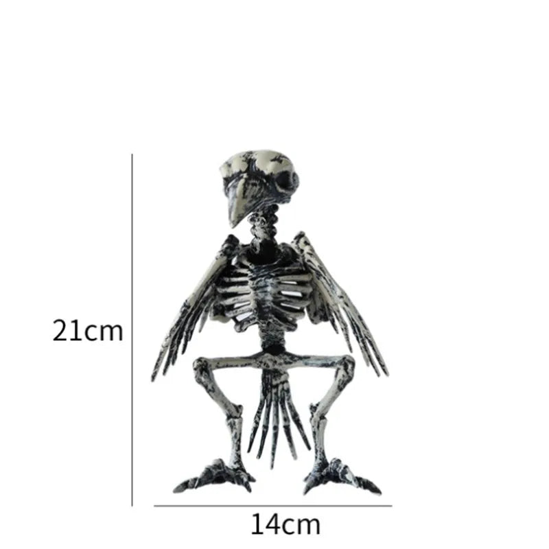 Halloween Animal Skeleton Decration Horror Mouse Skeleton Simulation Realistic Bones Scary Halloween Party Props