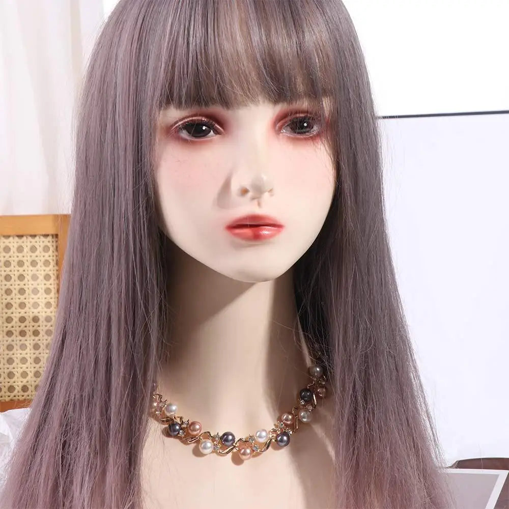 Exquisite Elegant Pearl Necklace Rhinestone Metal Colorful Pearl Necklace Dangle Earrings Leaf Necklace Earrings Set Gift