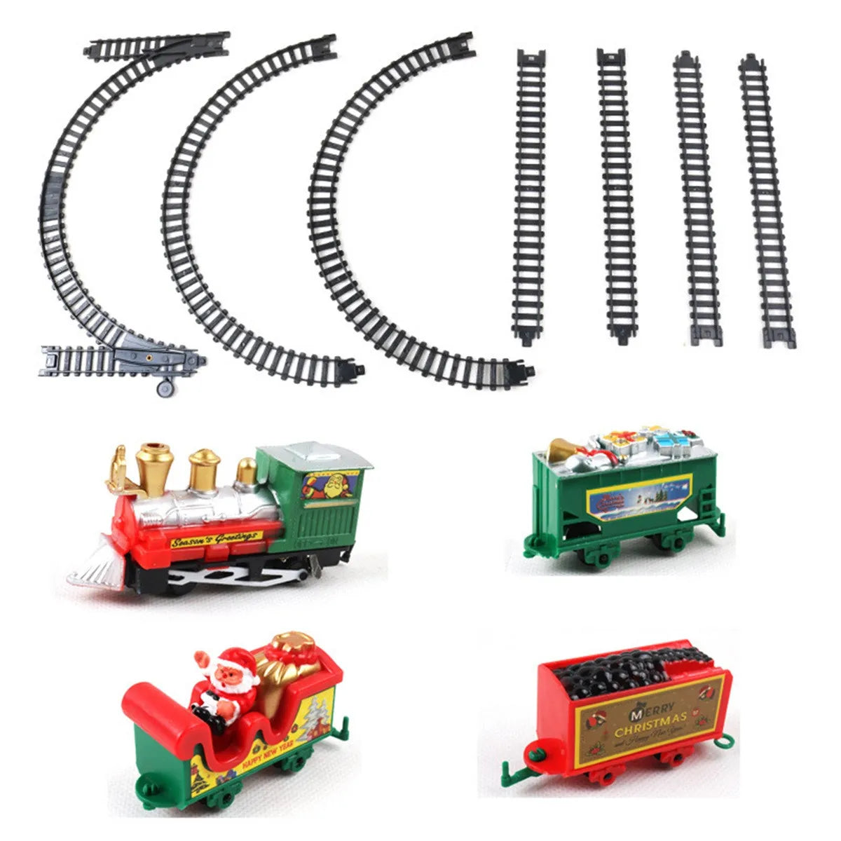 Christmas Train Toys Christmas Realistic Electric Train Set Toys Safe For Kids Gift And Party Home Xmas Tree Decoration