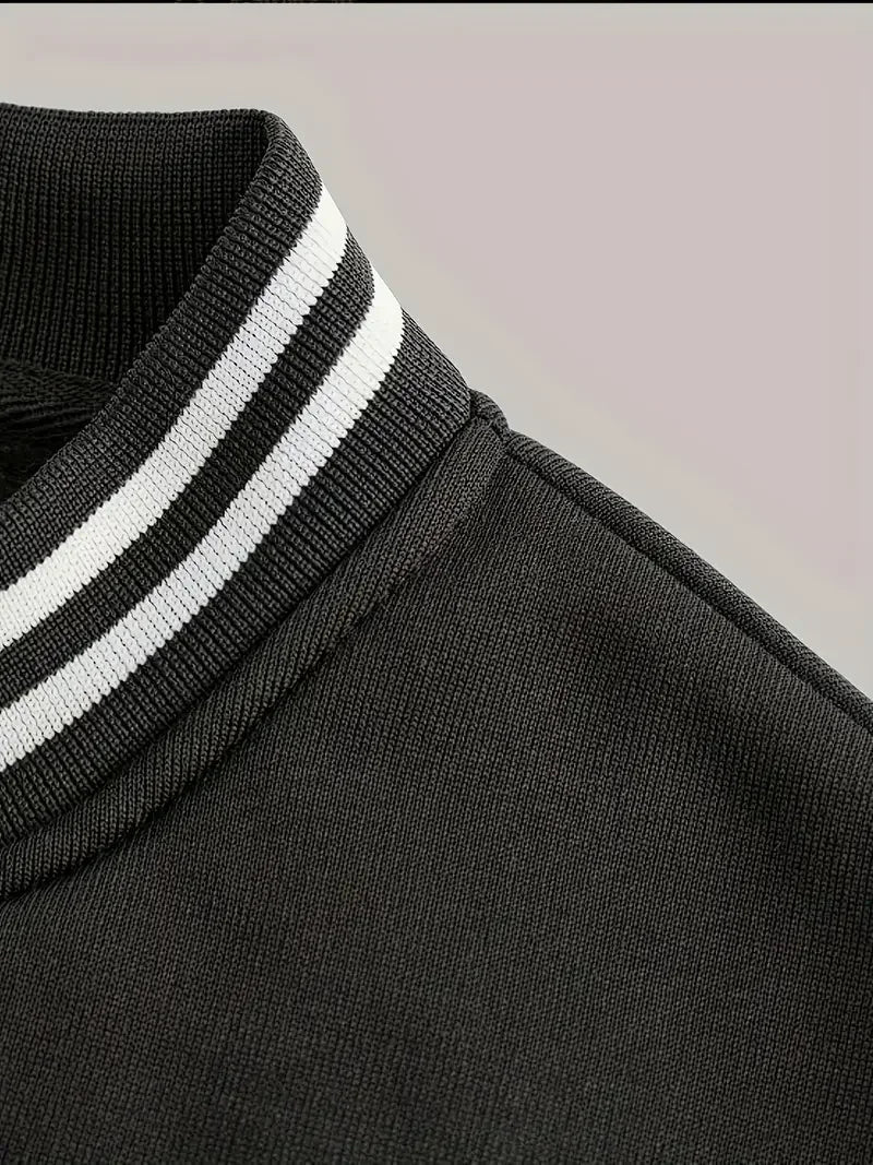 Baseball Jacket Women's Men Autumn Winter Coats Fleece O-Neck Streetwear Hoodies Pullover Sweatshirt Tracksuit Clothing Unisex