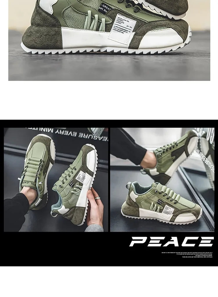 Shoes for Men Casual Sports Trend Designed Personality Elastic Band Vulcanized Shoes Men Sneakers Comfortable Breathable Shoes