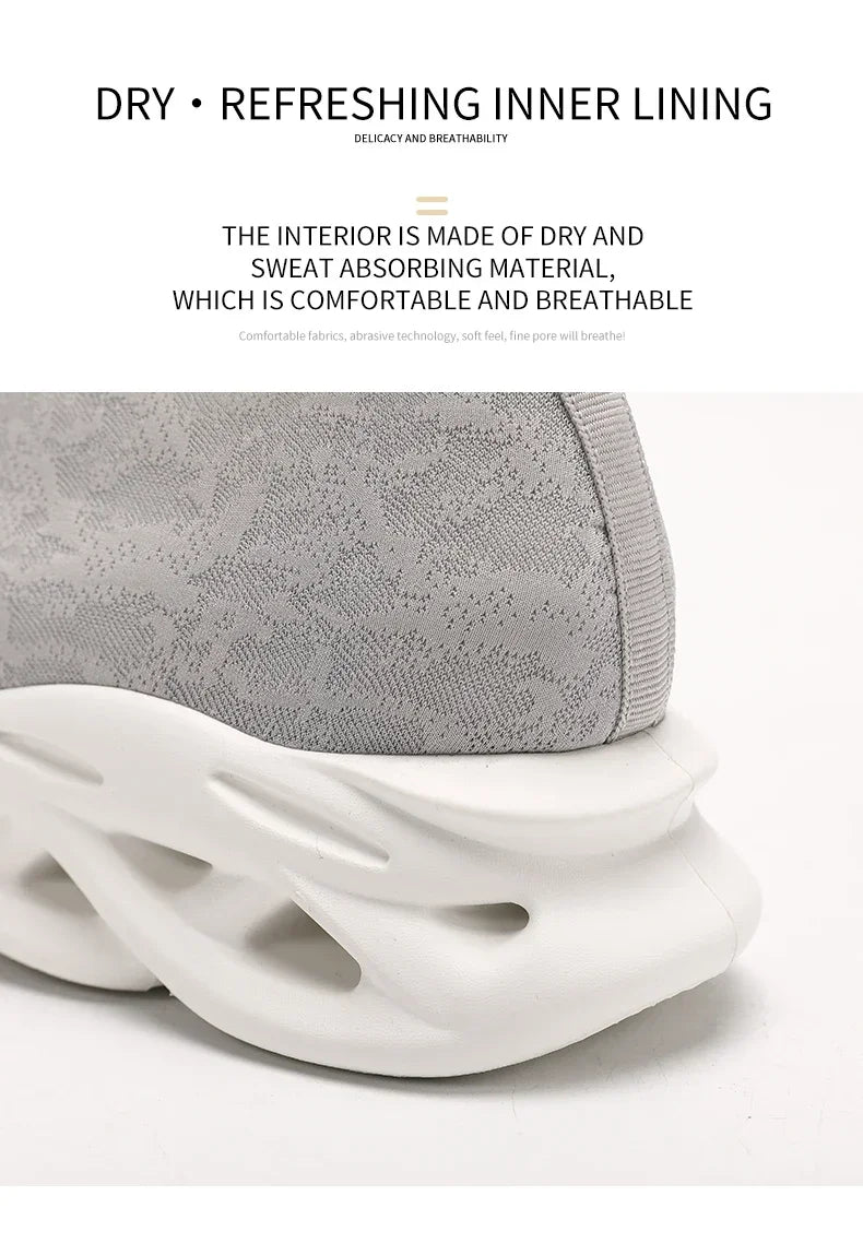 Socks Shoes for Men Black Sneakers Light Breathable Men Runing Shoes Outdoor Platform High Top Men Shoes New Unisex Sport Shoe