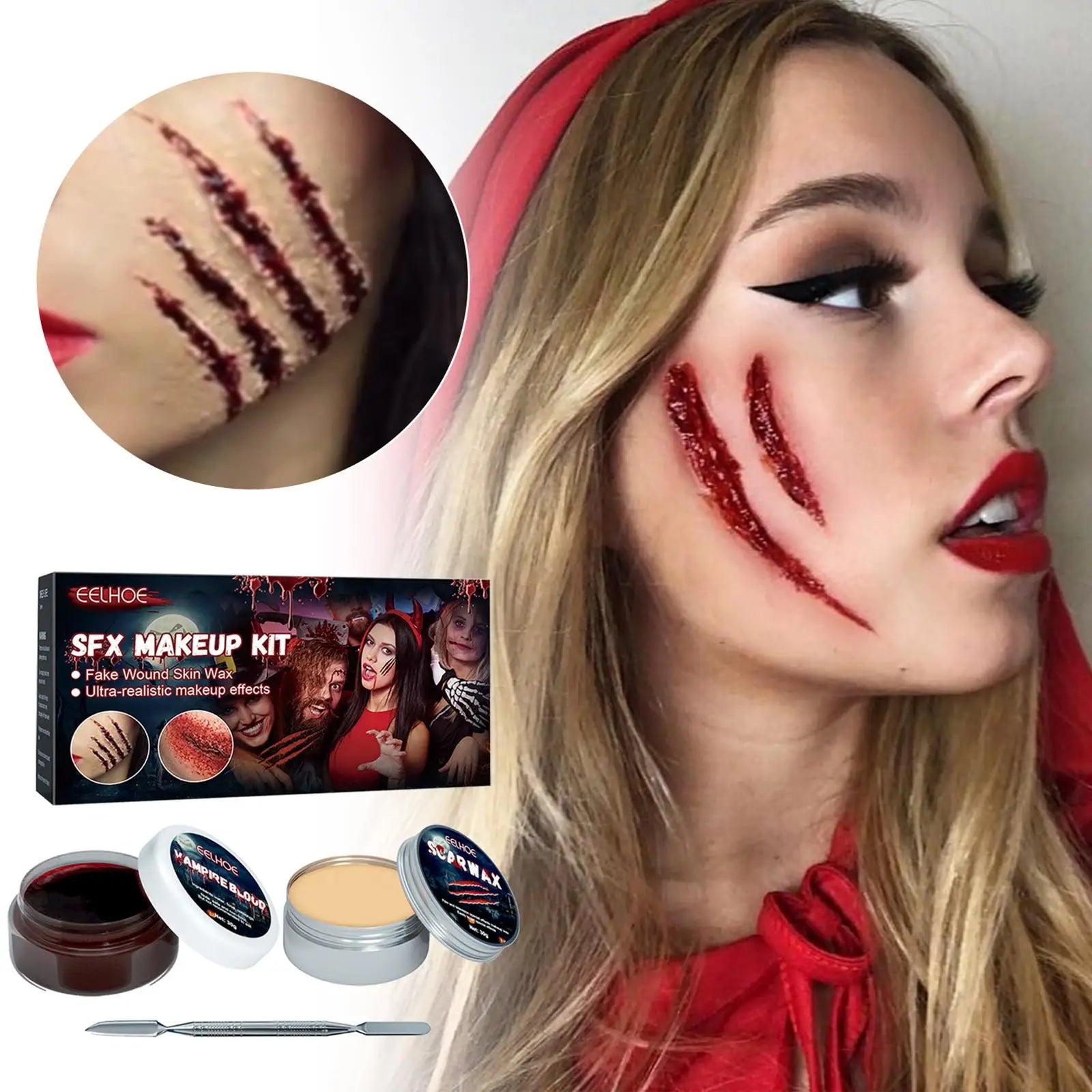 Halloween Body Paint Makeup Product Special Scar Fake Blood Horror Effects Atmosphere  Cosplay Cosmetics Tools