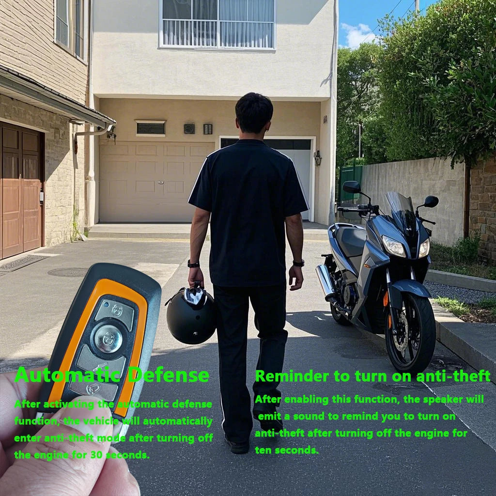 Motorcycle Alarm System 1-Way Motorcycle Anti Theft Kit Car Security Alarm System DC 12V 125dB Built in Vibration Sensor