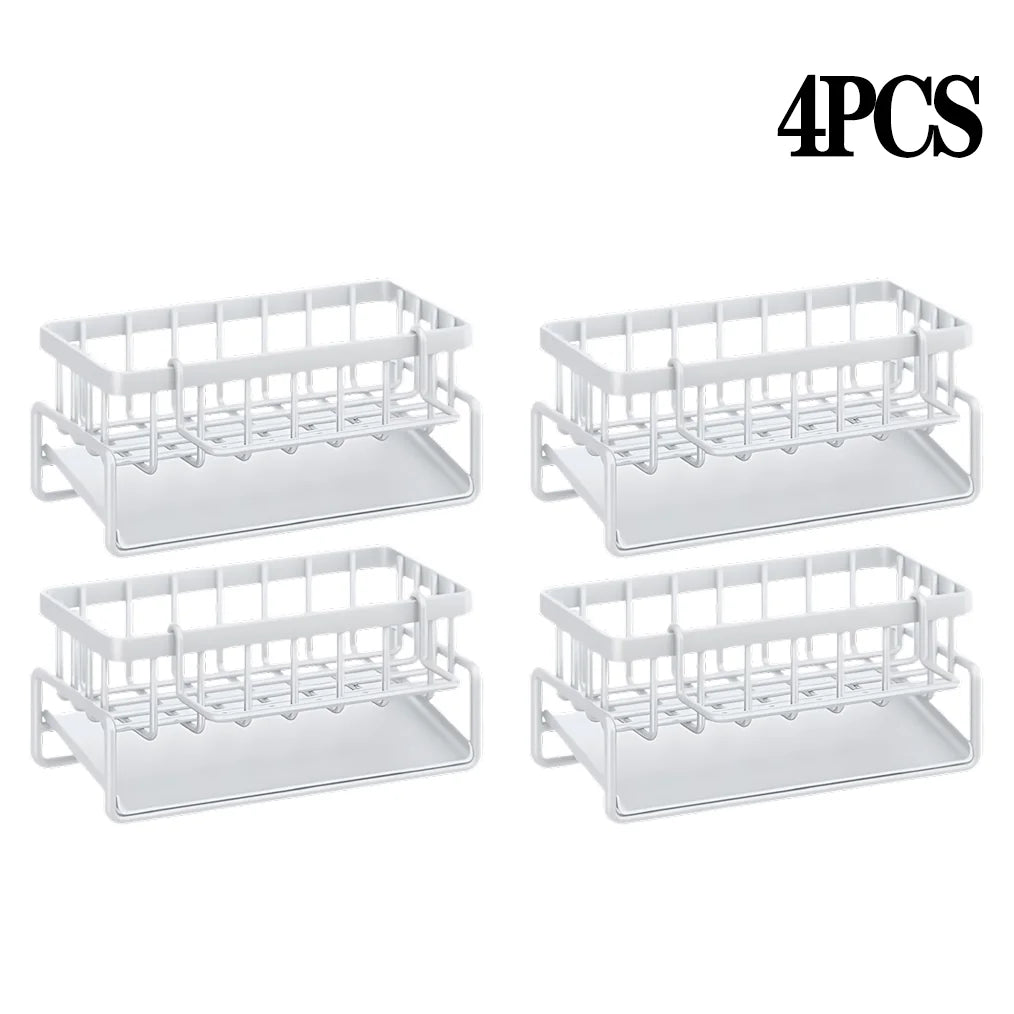 Kitchen Shelf Rag Storage Drainage Shelf No-Punch Storage Rack Home Spice Rack Sink Tap Sink Drainage Rack Kitchen Accessories