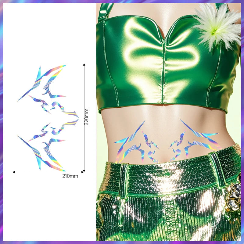 Halloween Kpop Party Face Body Stickers Carnival Christmas Custom Tattoo Wedding Trendy Cool Clothing Makeup Supplies Mood Props