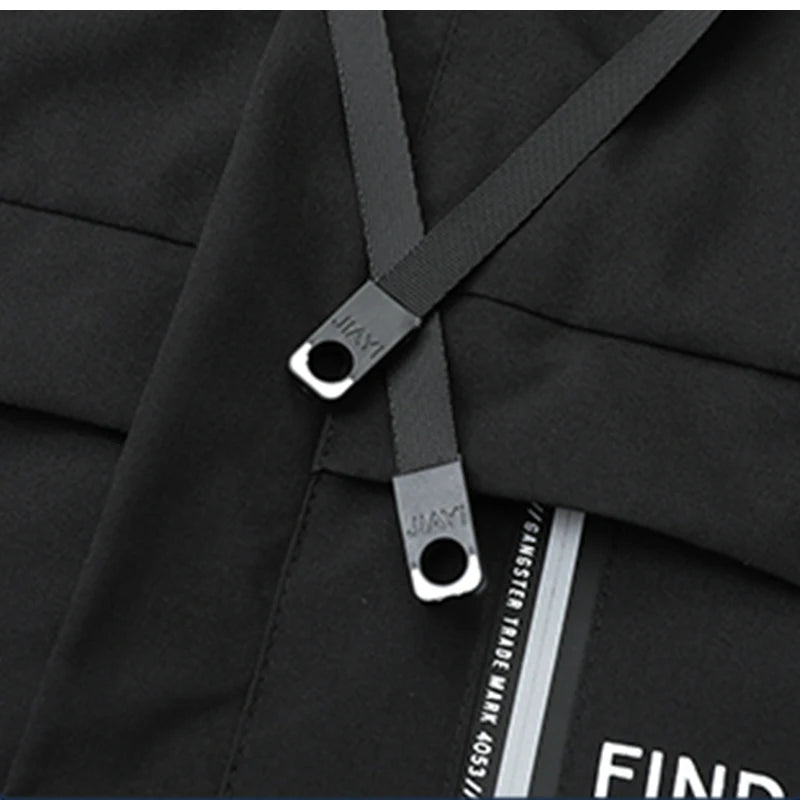 Fashion Men's Casual Windbreaker Jackets Hooded Jacket Man Waterproof Outdoor Men's Spring-Autumn Outdoor Shell Jacket