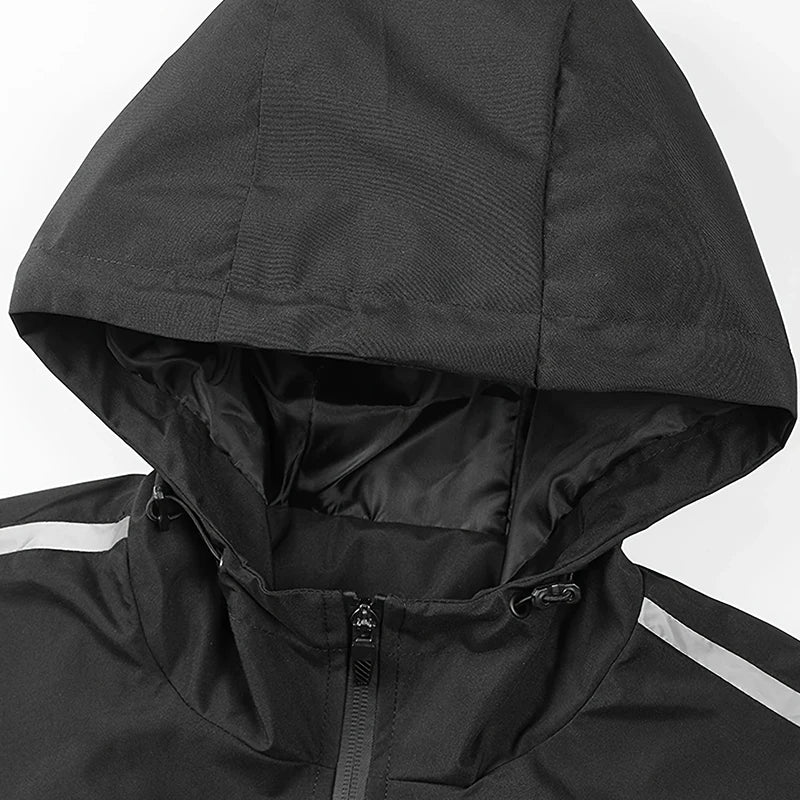 Man Waterproof Windproof Jacket Coats Men Cargo Hooded Hiking Outdoor Jackets Male Multi Pocket Sport Work Outerwear Windbreaker