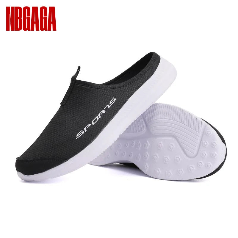 Men Half Slippers Casual Sneakers Soft Sole Support Shoes Lightweight Comfortable Breathable Outdoor Sports Skateboarding Shoes