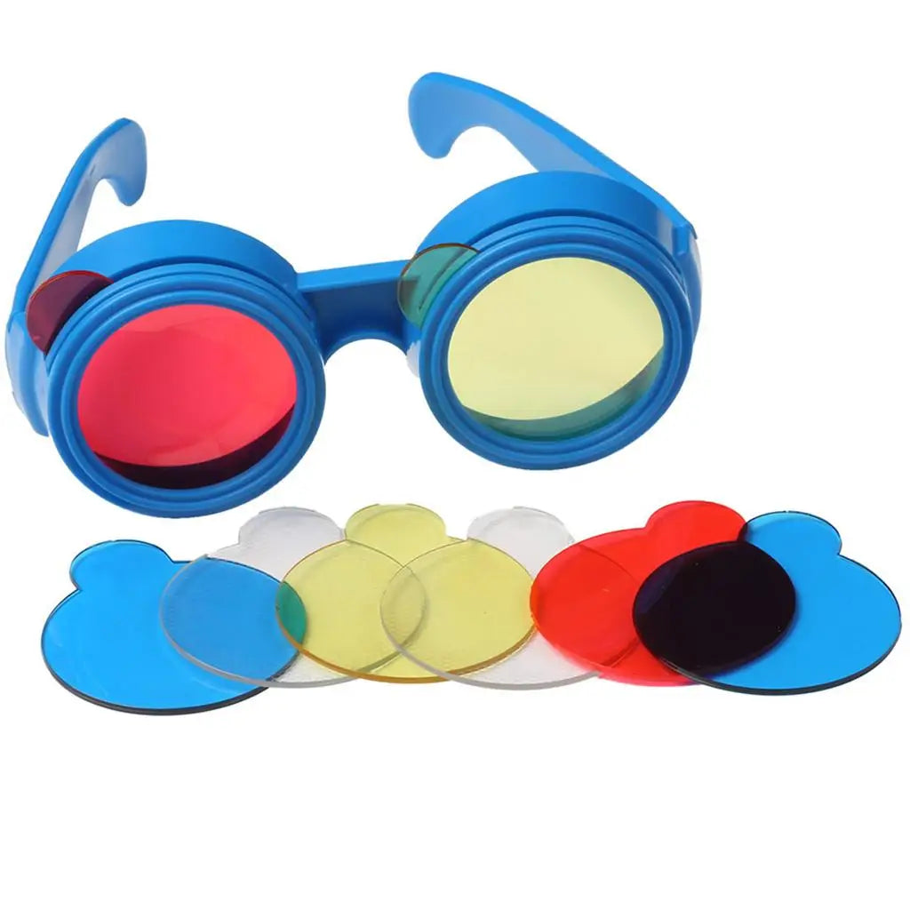 Kid Color Grading Glasses Puzzle Toy Three Primary Colors Optical Principle Physics Gadgets Science Research Experiment Kit Toys