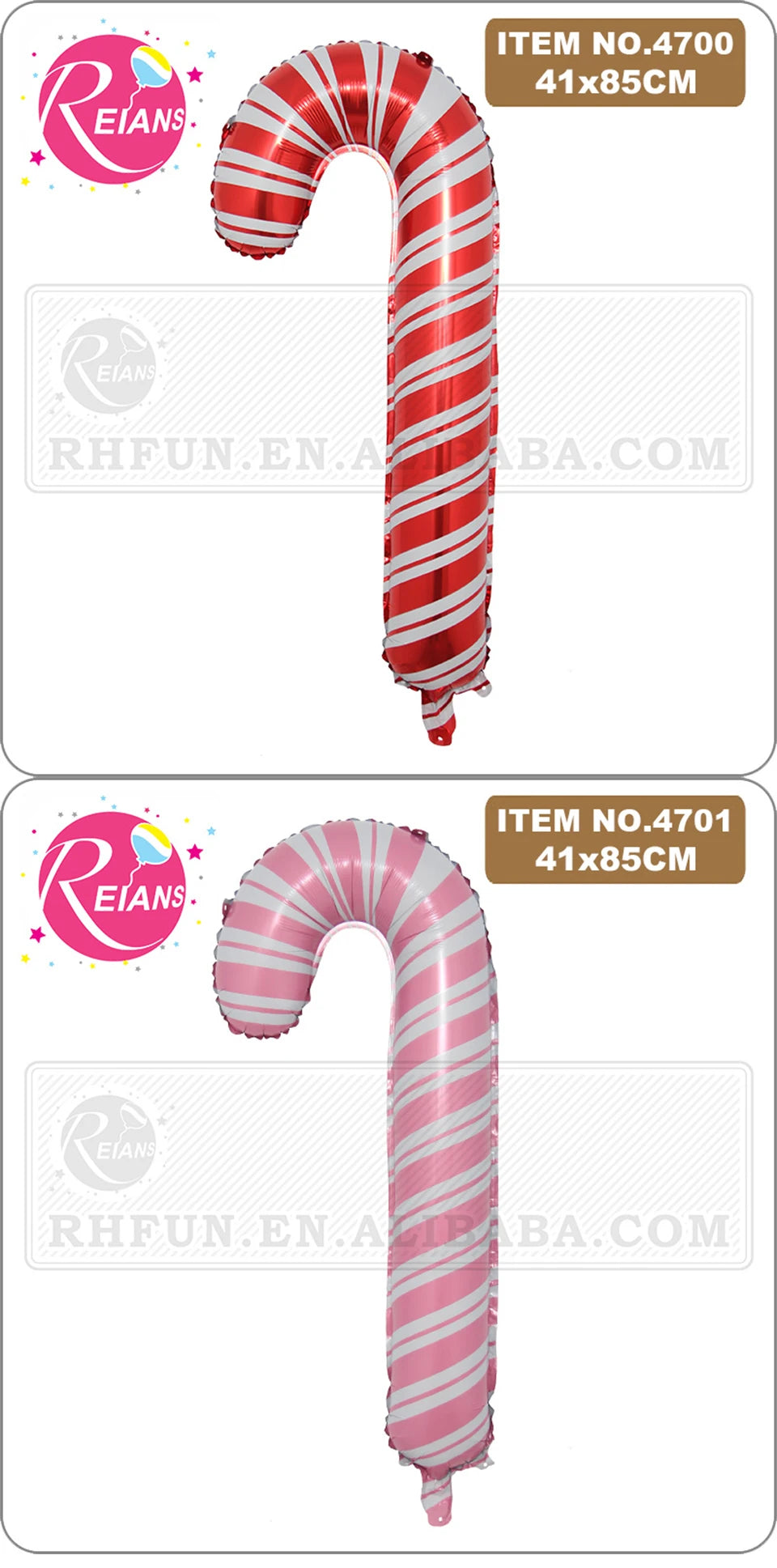 Xmas Decoration Supplies Santa Claus Walking Stick Balloons Outdoor Candy Canes Decor Christmas party Decoration suppliers