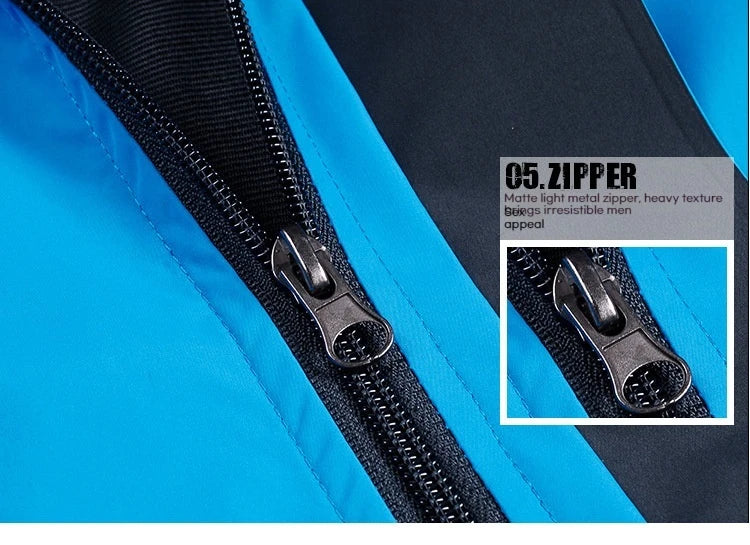 Camping Hiking Jacket Men Autumn Outdoor Sports Coats Climbing Trekking Windbreaker Travel Waterproof Jackets Black