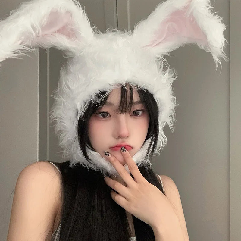 Winter Autumn Warm Hats Women Cute Rabbit Ears Hats Girls Party Cosplay Hats for Women Girl Beanie Hat